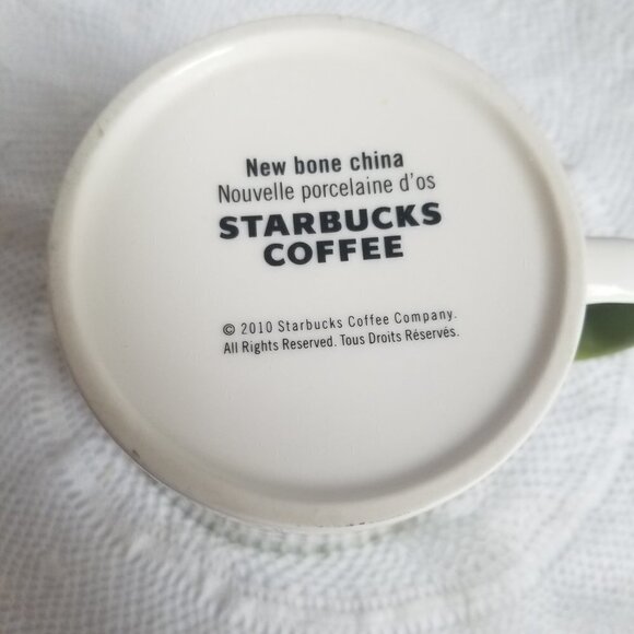 Starbucks Coffee Cup Tazo Green & White Zen Tea Mug 2010 - Picture 6 of 6